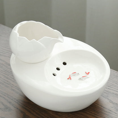 Flowing water fountain, living water cat, feeding water, drinking water artifact