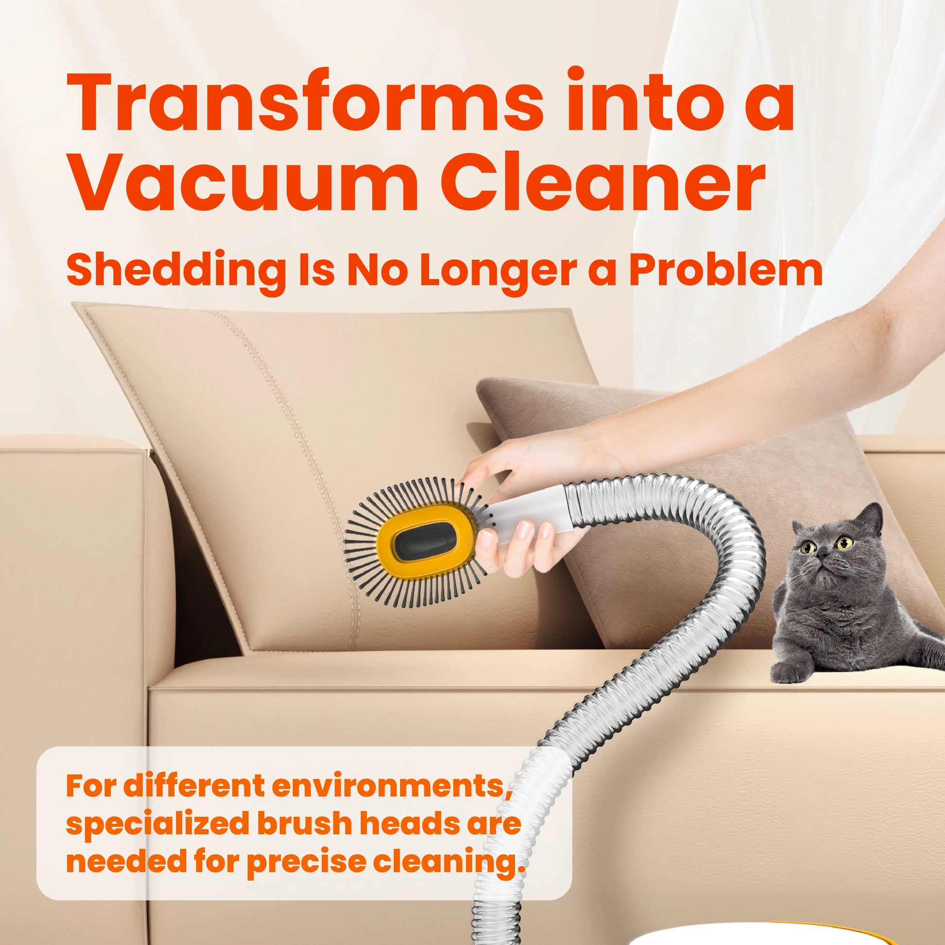 PUPPYOO 5-in-1 Pet Grooming Kit & Vacuum | 13000Pa Suction, 1.5L Dust Cup & Whisper-Quiet Operation for Dogs and Cats