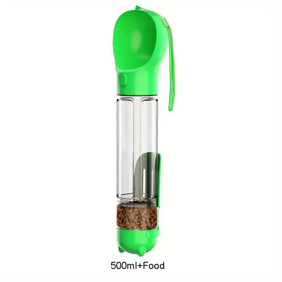 All-in-One Portable Pet Water Bottle with Treat & Food Compartment | Multi-Functional Travel Cup