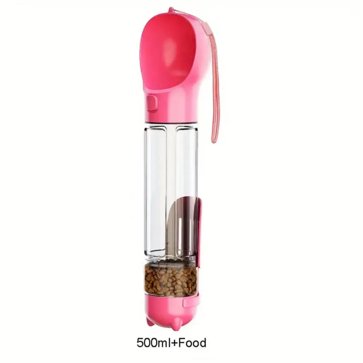All-in-One Portable Pet Water Bottle with Treat & Food Compartment | Multi-Functional Travel Cup