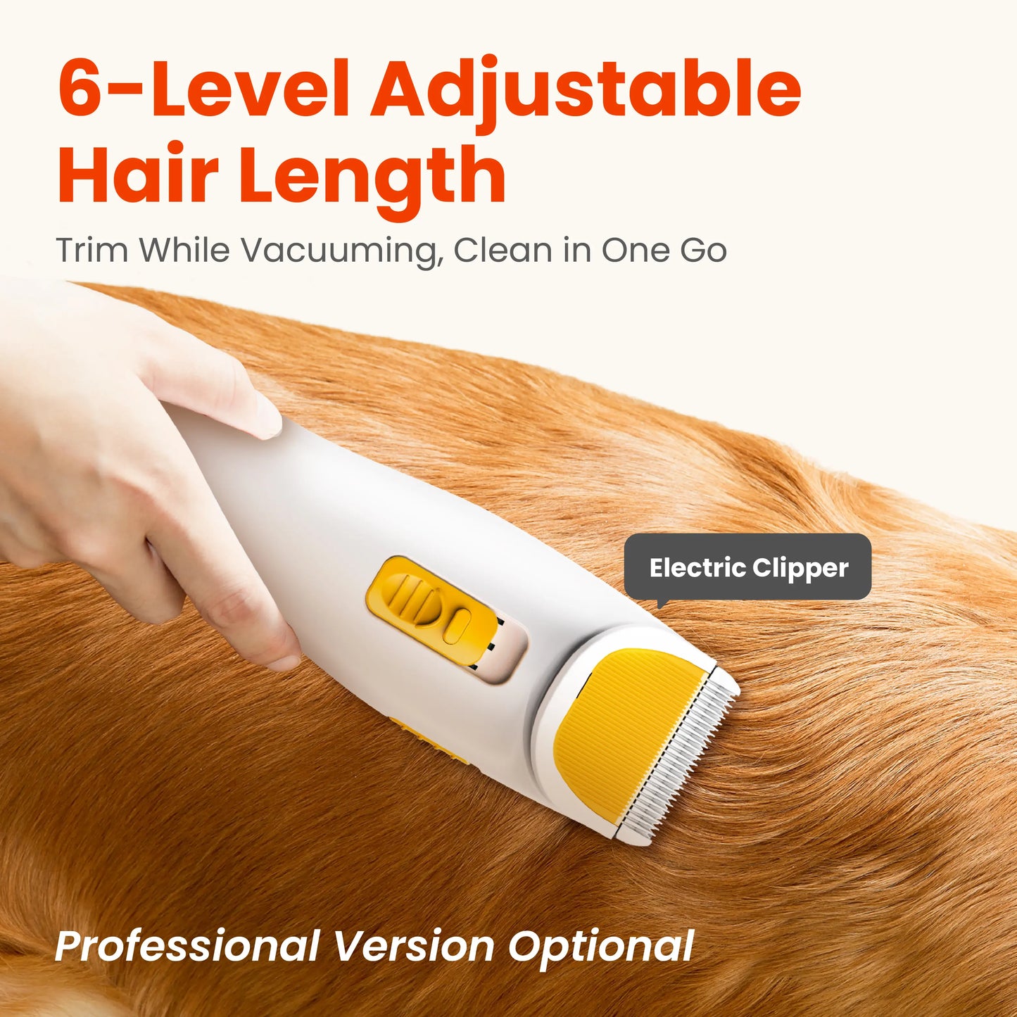 PUPPYOO 5-in-1 Pet Grooming Kit & Vacuum | 13000Pa Suction, 1.5L Dust Cup & Whisper-Quiet Operation for Dogs and Cats