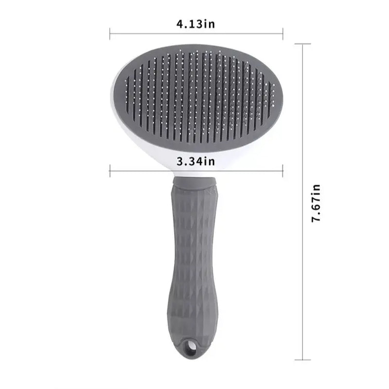 One-Button Self-Cleaning Pet Grooming Slicker Brush | Easy Hair Removal Comb for Dogs and Cats