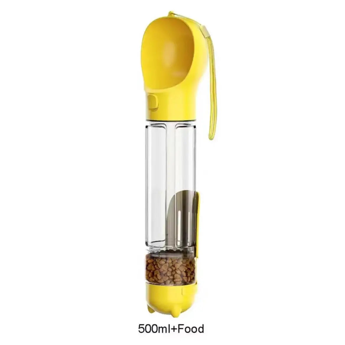 All-in-One Portable Pet Water Bottle with Treat & Food Compartment | Multi-Functional Travel Cup