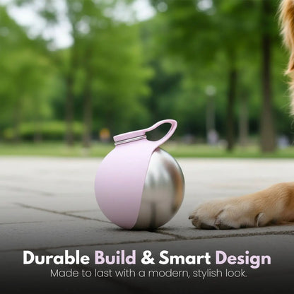 2-in-1 Portable Stainless Steel Travel Water Bottle for Dogs (287 ml)