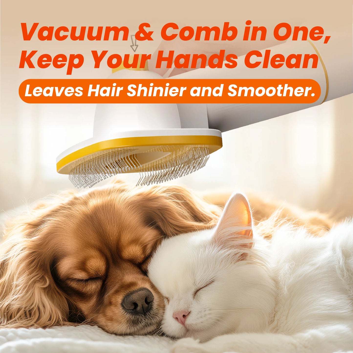 PUPPYOO 5-in-1 Pet Grooming Kit & Vacuum | 13000Pa Suction, 1.5L Dust Cup & Whisper-Quiet Operation for Dogs and Cats