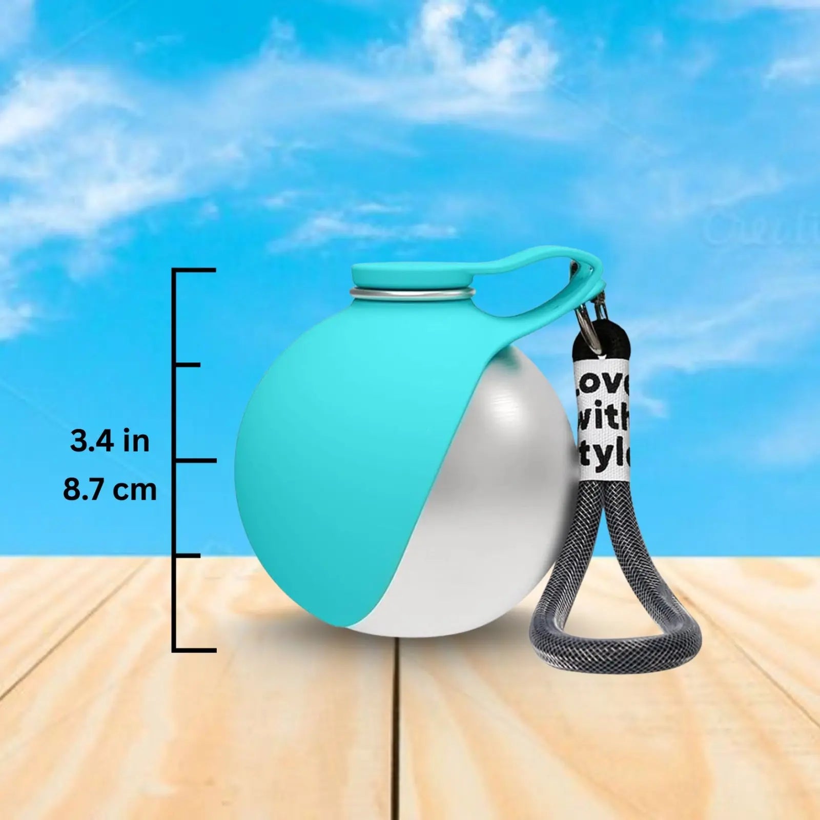 2-in-1 Portable Stainless Steel Travel Water Bottle for Dogs (287 ml)